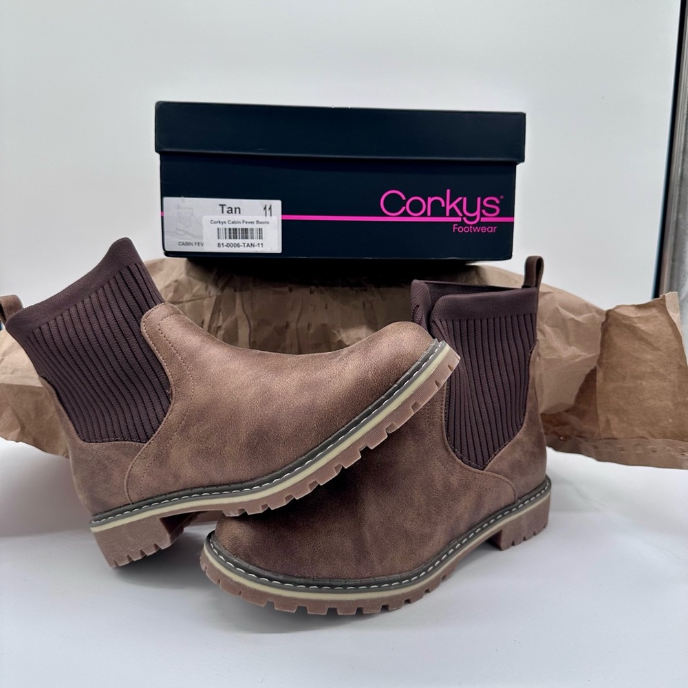Corkys Tan Ankle Boots